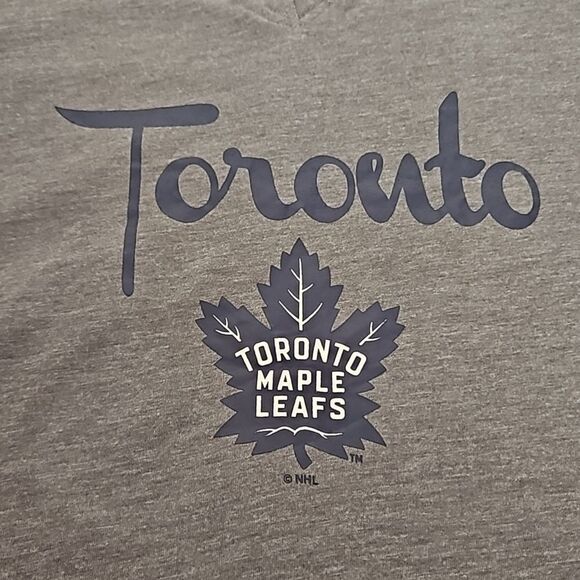 NHL Women's Hockey Logo Toronto Maple Leaf T-Shirt Medium Gray - Picture 12 of 16